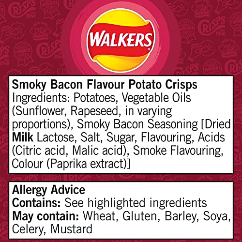 Walkers Smoky Bacon Crisps 32.5g (Case of 32) 9