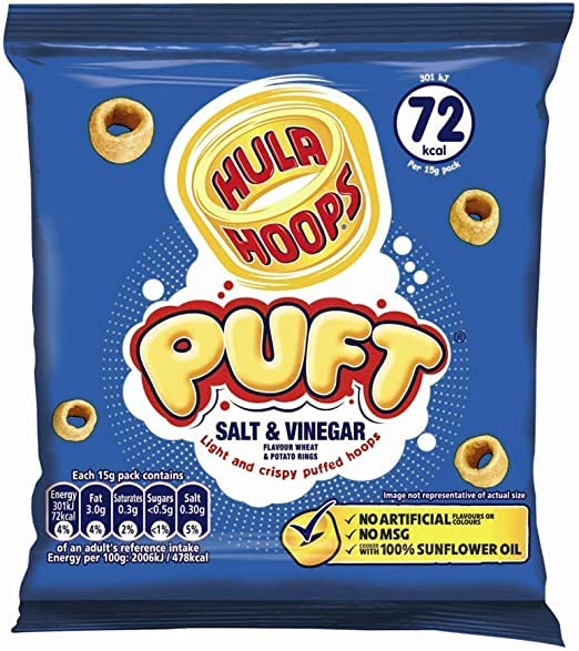 Hula Hoops Salt & Vinegar Multipack - 6 x 24g Bags 3