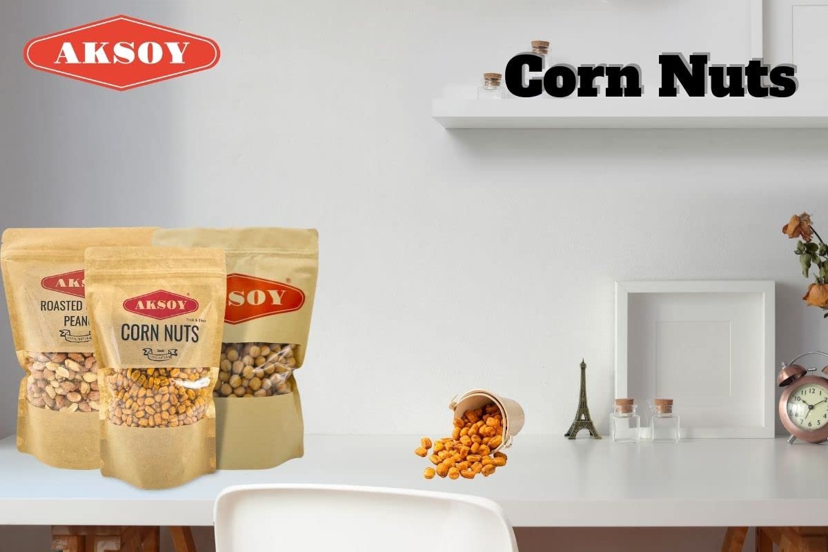 Aksoy Natural Craving Gesalzene und geröstete Maisnüsse 500 g – Original geröstet, wiederverschließbarer Beutel 3