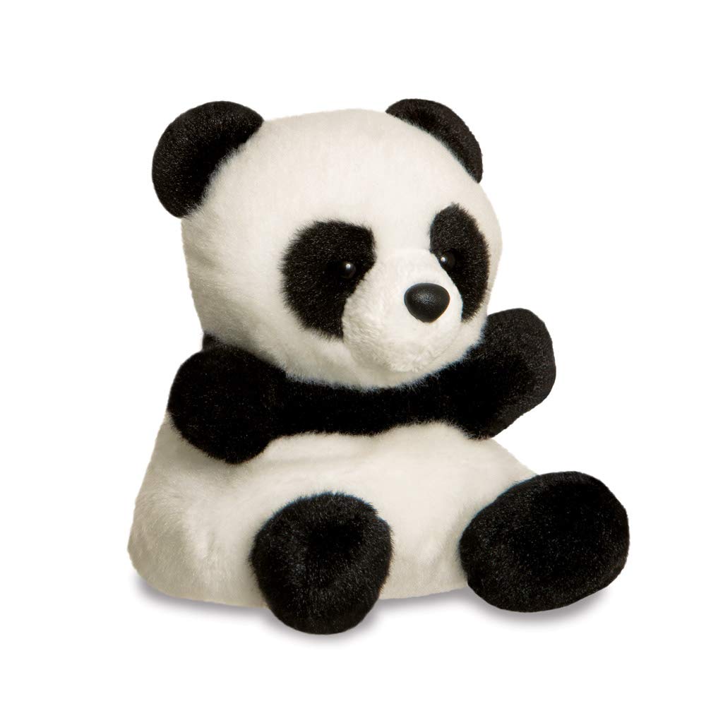 AURORA Palm Pals Bamboo Panda Soft Toy - 5 Inch | Bean Filled | Black & White