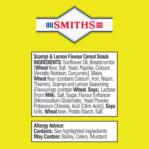 Smiths Savoury Selection Scampi & Lemon Fries 27g (Sheet of 24 Bags) - Vegetarian Pub Snack 5