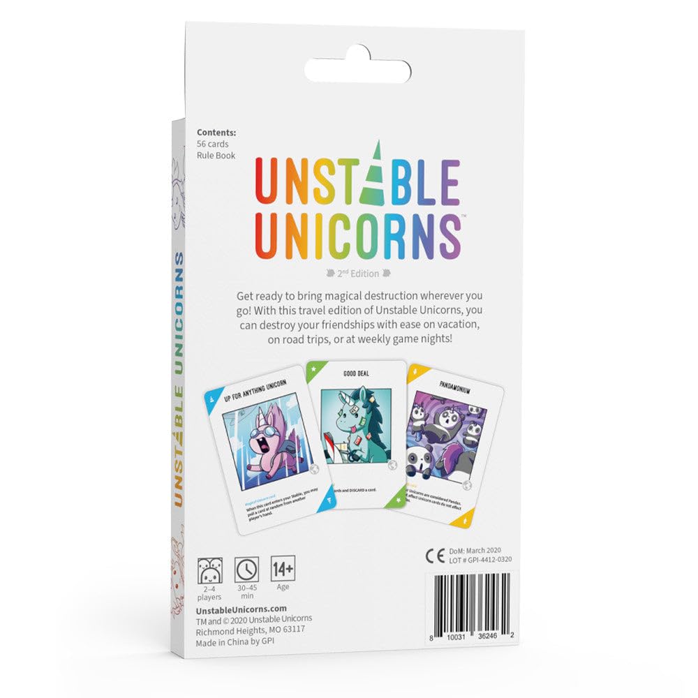 Unstable Games Unstable Unicorns Travel Edition Card Game