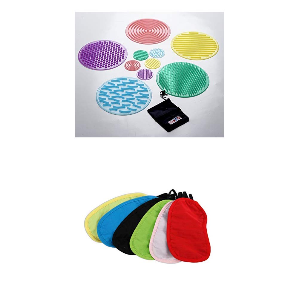 TickiT SiliShapes Sensory Circle Set - 10 Textured Silicone Circles for Tactile Play & Exploration