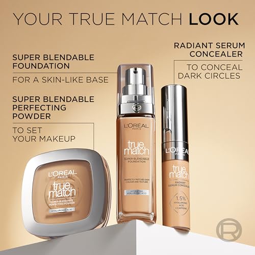 L'Oréal Paris True Match Liquid Foundation - Skincare Infused with Hyaluronic Acid, SPF 16, 3.5N Peach, 30 ml 10