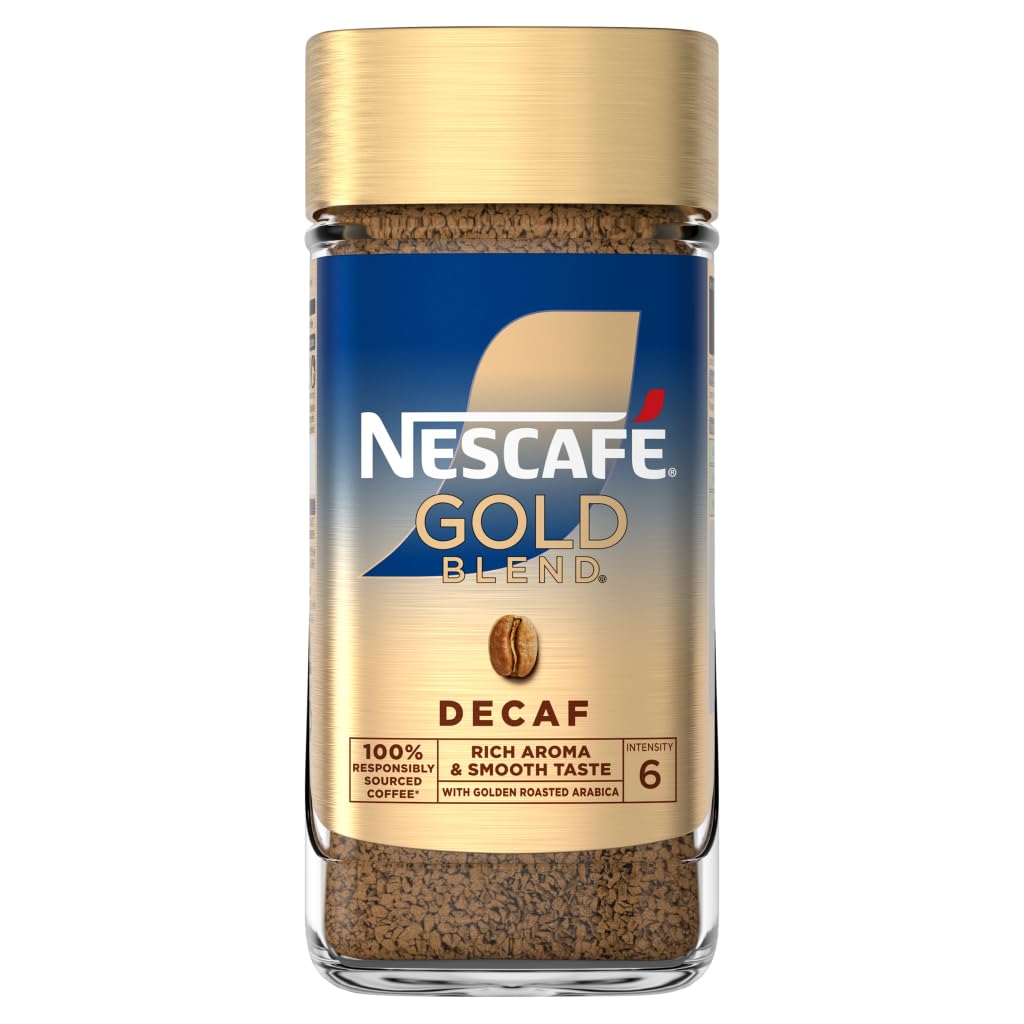 NESCAFÉ Gold Blend Decaf Premium Instant Coffee, Rich Aroma and Smooth Taste