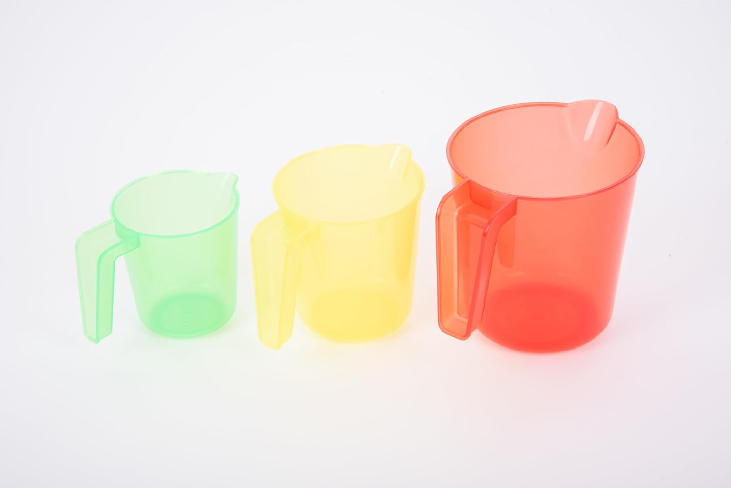 TickiT Translucent Colour Nesting Jugs - 3-Piece Sand & Water Play Set for Toddlers 12M+ 4