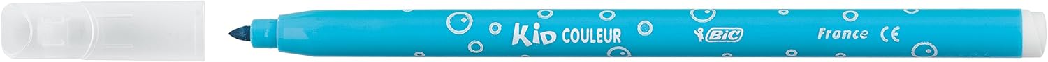 BIC Kids Kid Couleur Felt Tip Pens - Assorted Colors Medium Point Washable Markers for Kids, Pack of 12 8