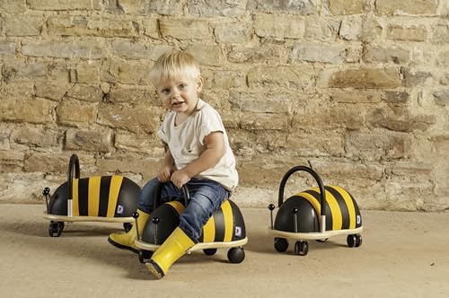 Wheelybug Toddler Wooden Ride-On - Small Bee | Ages 1-3 Years | Multi-Directional Castors 24