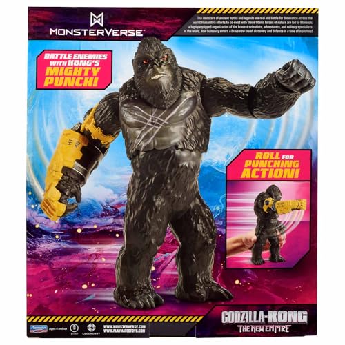 MonsterVerse Giant Kong Roll N Battle Action Figure - 11 Inch Scale | Interactive Movement | Plastic 3