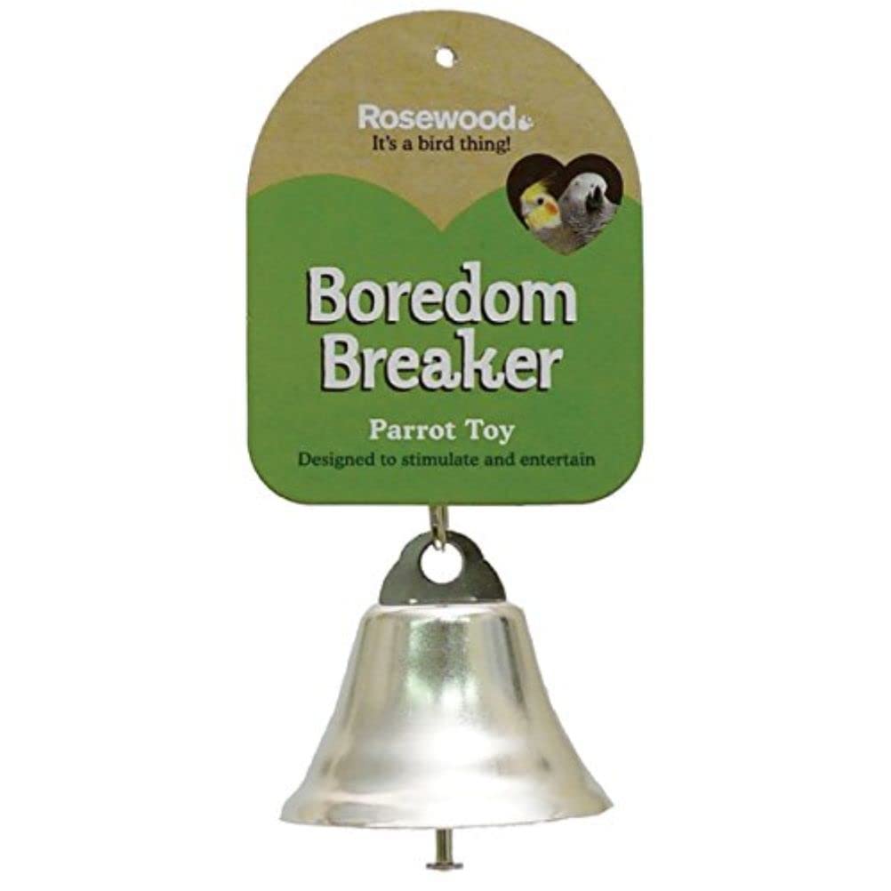Rosewood Parrot Toy Bell - Large Silver | Nickel Plated Steel | Indoor Use 1