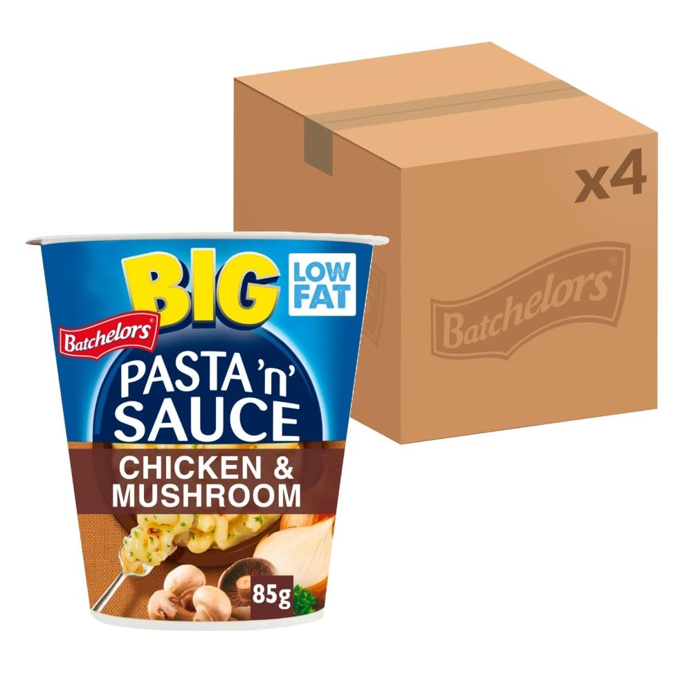 Batchelors Big Pasta "n" Sauce Chicken & Mushrooms Ready Meal Pot, 85 g (Pack of 4)