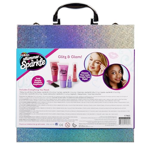 Shimmer 'N Sparkle Glitter Makeover Studio Kids Makeup Set for Girls (35+ Piece Real Makeup Playset) 7