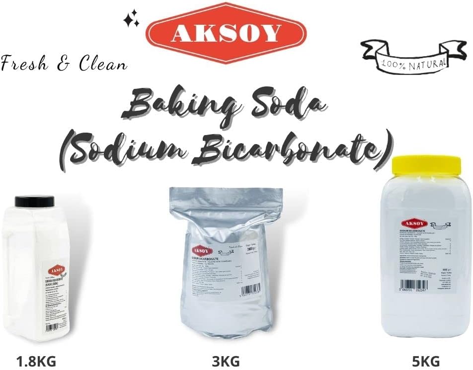 Aksoy Backsoda 1,8 kg || Reines Natriumbicarbonatpulver, höchste Reinheit, Lebensmittel 3