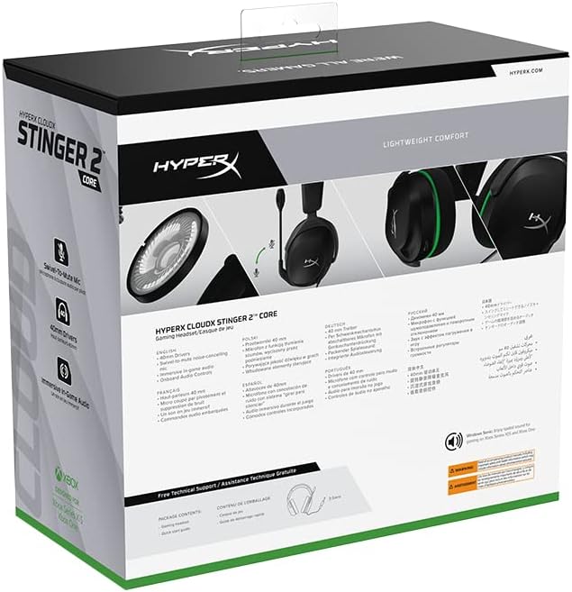 HyperX CloudX Stinger 2 Core Gaming Headset for Xbox - Lightweight Over-Ear with 40mm Drivers 8