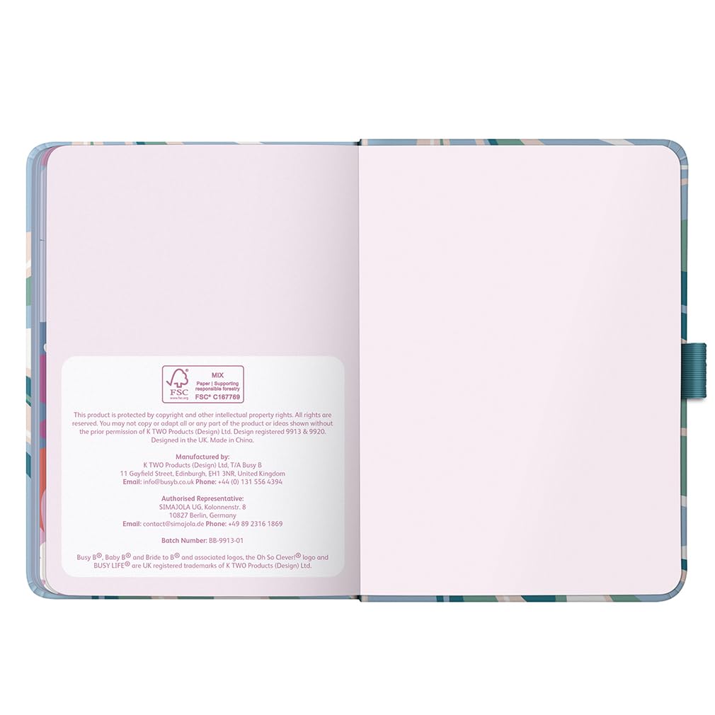Busy B A6 Academic Planner Diary - Mid-Year Aug '26 to Aug '27 | Marble Print | Elastic Closure 3