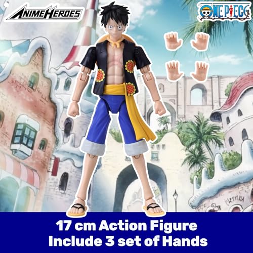 Monkey D. Luffy 'Dressrosa Version' Action Figure - 17cm Anime Heroes Collectible by Bandai 12