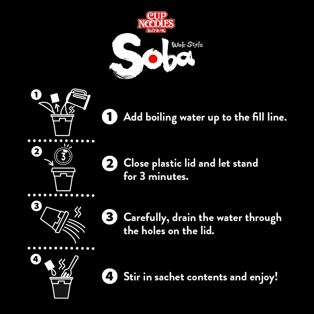 NISSIN Soba Wok Style Classic Flavoured Instant Noodles, 90 g