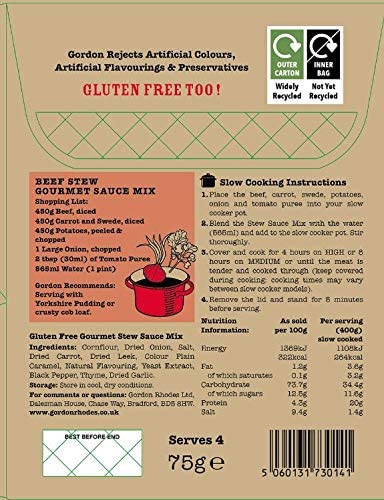 Gordon Rhodes - Slow Comfortable Stew Gourmet Recipe Sauce Mix 75g 3