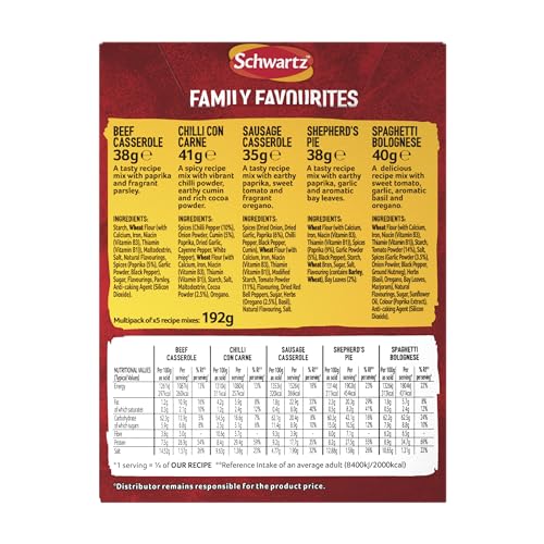 Schwartz - Family Favourites Recipe Mix Bundle Pack of 5 5