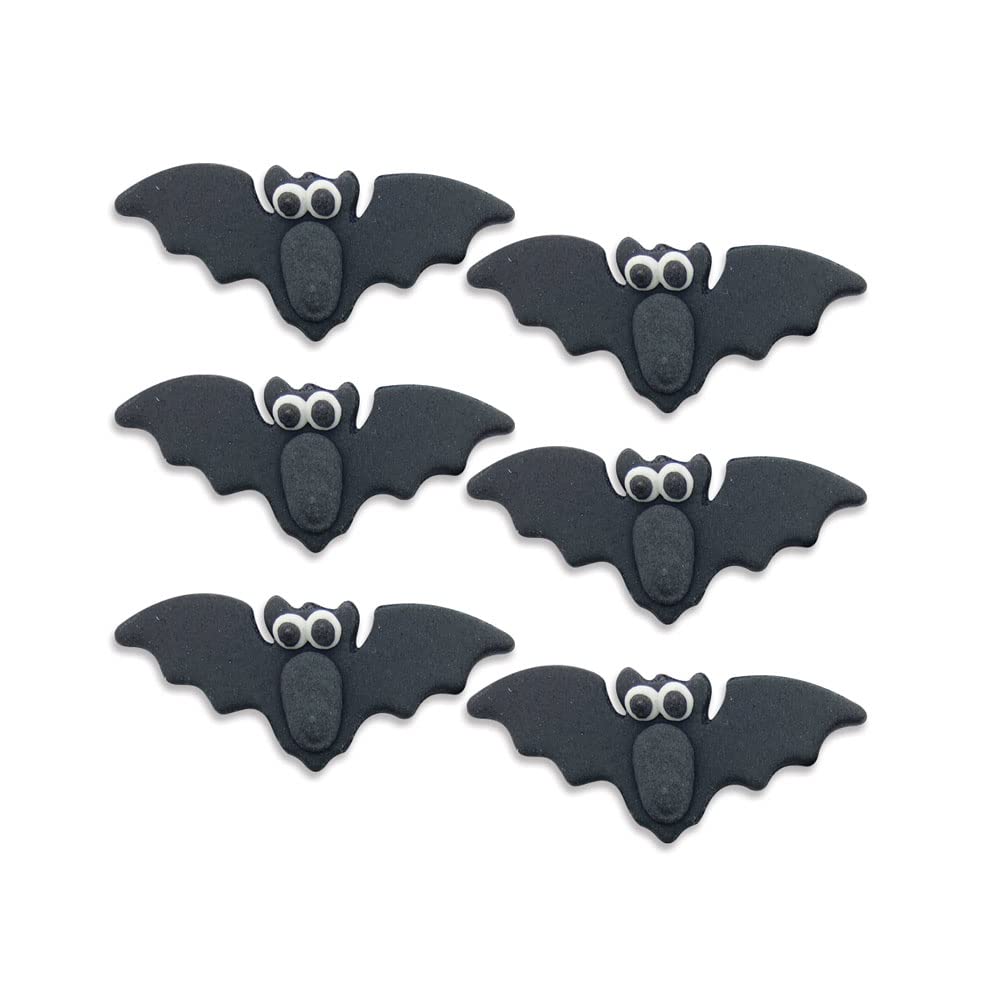 Anniversary House - 6pcs Halloween Vampire Bats Edible Cake Toppers