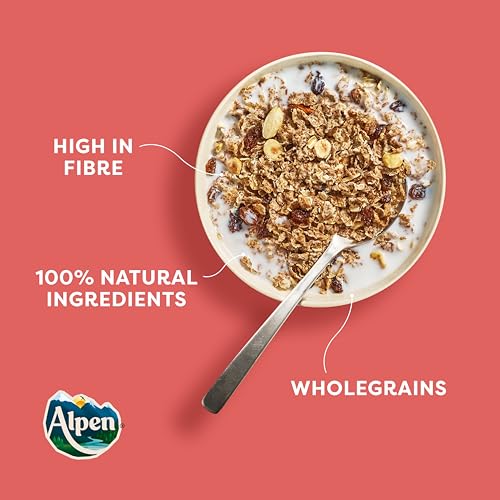 Alpen Original Muesli High in Fibre, Low Sugar, 100% Natural with +30% More Fruit, 550g