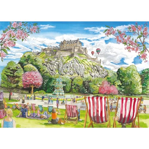 Gibsons Edinburgh Jigsaw Puzzles - 2 x 500 Piece Set | Victoria Street & Castle Views | Recycled Board 3