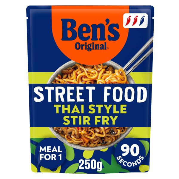 Ben's Original – Street Food Thai Stir Fry Style Nudeln Fertiggericht (6 x 250 g) 6