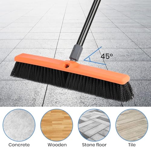 TreeLen 18 inch Push Broom Outdoor - Heavy Duty Broom for Driveways, Sidewalks, Garage, and Pool 5