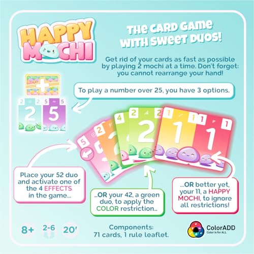 Zygomatic Happy Mochi Family Card Game for 2-6 Players, Ages 8+ 7