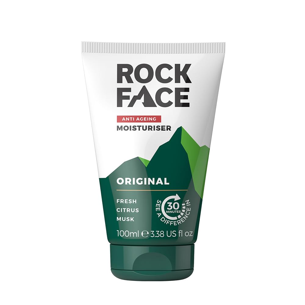 Rockface Men's Anti-Aging Moisturiser - Reduces Wrinkles in 30 Mins | 100ml