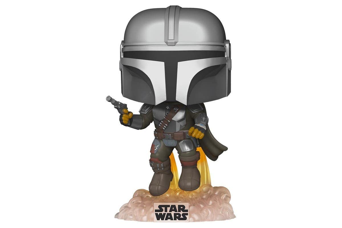 Funko Pop! Star Wars: The Mandalorian - Mando Flying with Blaster Vinyl Figure