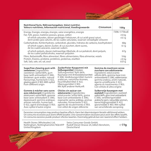 PUR - Natural Cinnamon Sugar-Free Chewing Gum (55 Pieces, Pack of 3) 6