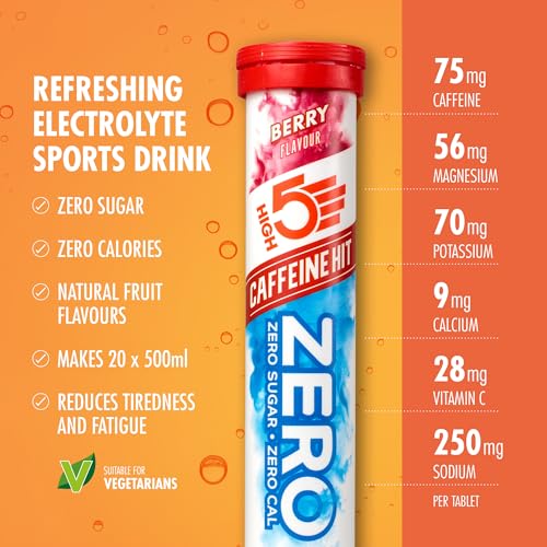 HIGH5 ZERO Caffeine Hit Electrolyte Tablets, Hydration Tablets Enhanced with Vitamins (106995002056GBR)