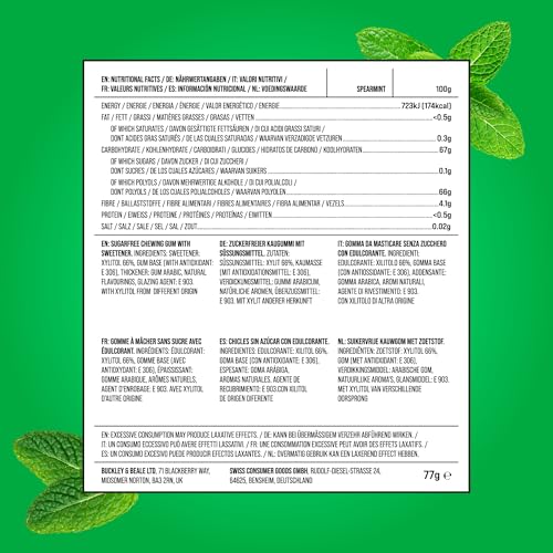 PUR - Spearmint Sugar-Free Chewing Gum (55 Pieces) 6