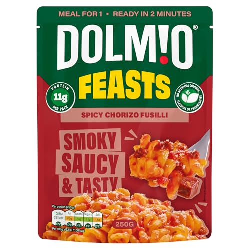 Dolmio Feasts würzige Chorizo-Fusilli-Nudelmahlzeit – 6er-Pack, je 250 g 7
