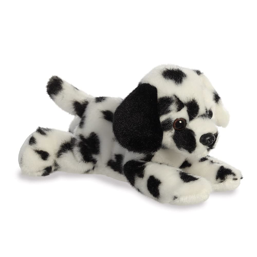 Dipper the Dalmatian Dog - Mini Flopsies Plush Toy, 8In, Black and White
