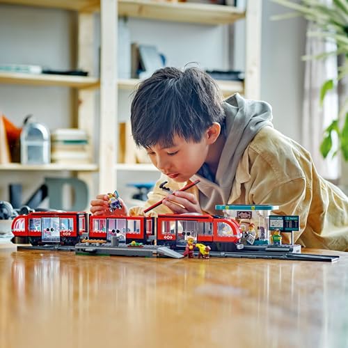 LEGO City Downtown Tram and Station Building Toy Set - 811-Piece Playset for Ages 7+ 11
