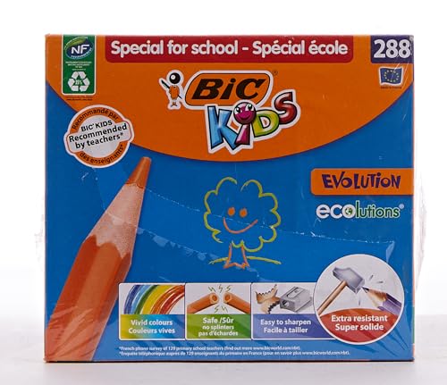 BIC Kids Evolution Coloured Pencils - Wood-Free, Durable Art Supplies for Kids 5+ 17