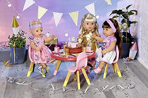 BABY Born Happy Birthday Party Table Playset - Interactive Musical Cake & Doll Accessories (6 Months+) 12