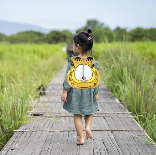 CYP BRAND Garfield Plush Face Design Kids Backpack 12