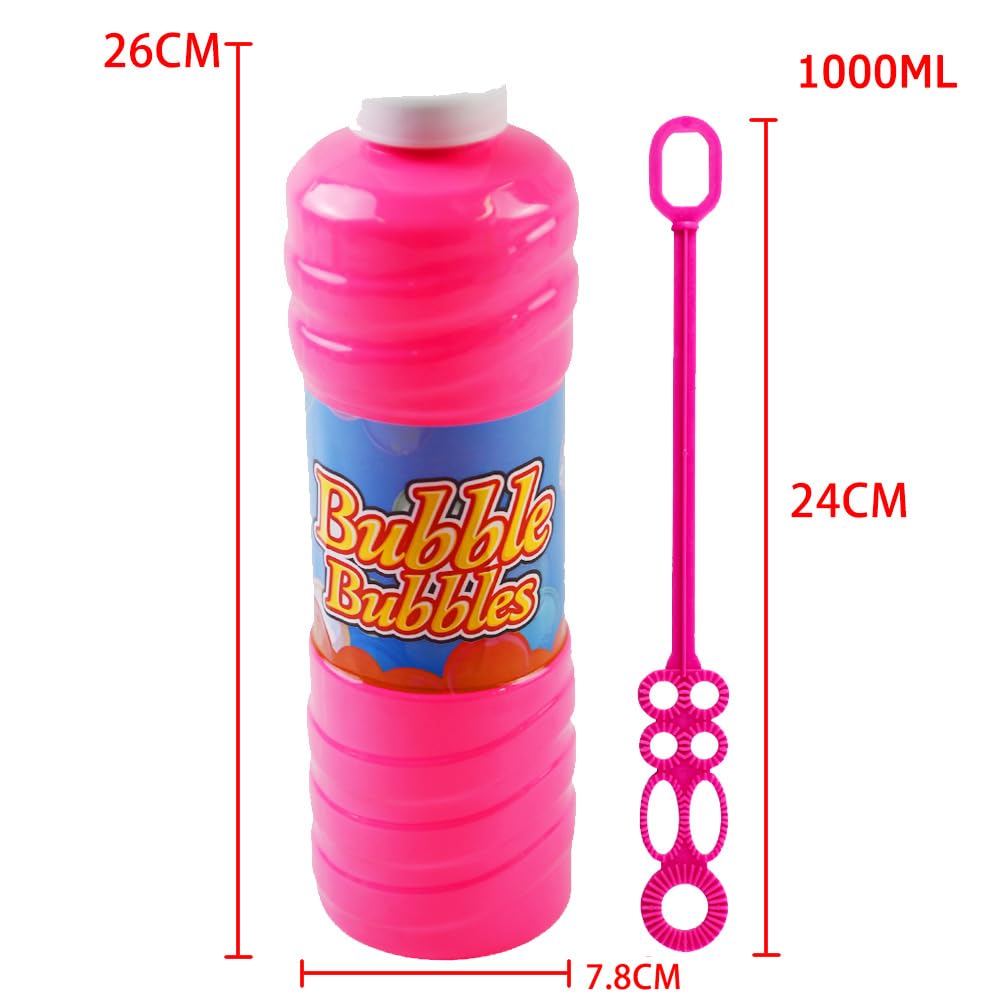 RAM ONLINE Giant Bubble Solution - 1 Litre Ready-to-Use Mixture with Wand | Assorted Colors 6