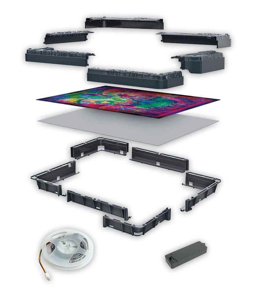 Clementoni Stranger Things Metamorphic Art Puzzle - 520-Piece LED Interactive Puzzle for Fans