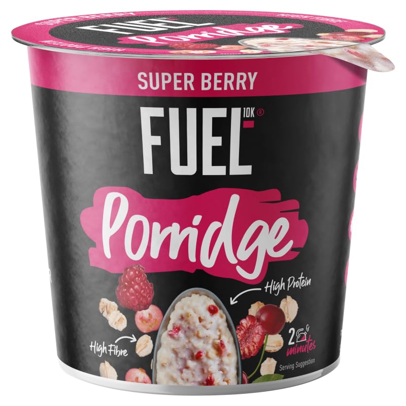 FUEL10K High Protein Super Berry Porridge Oat Cereal Pot, 70 g (Pack of 8) 4