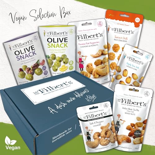 Mr Filbert's Vegan Snack Selection Box - Olive Snacks, Nuts, Crunchy Corn & Rice Crackers 3