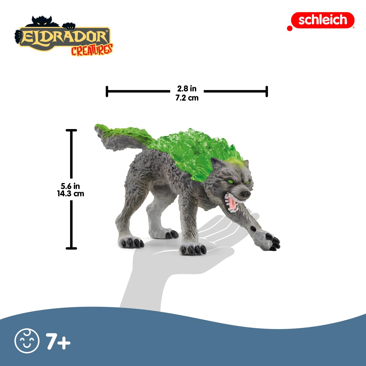 Schleich Eldrador 70153 Granite Wolf - Detailed Mythical Creature Action Figure for Kids 7+ 9