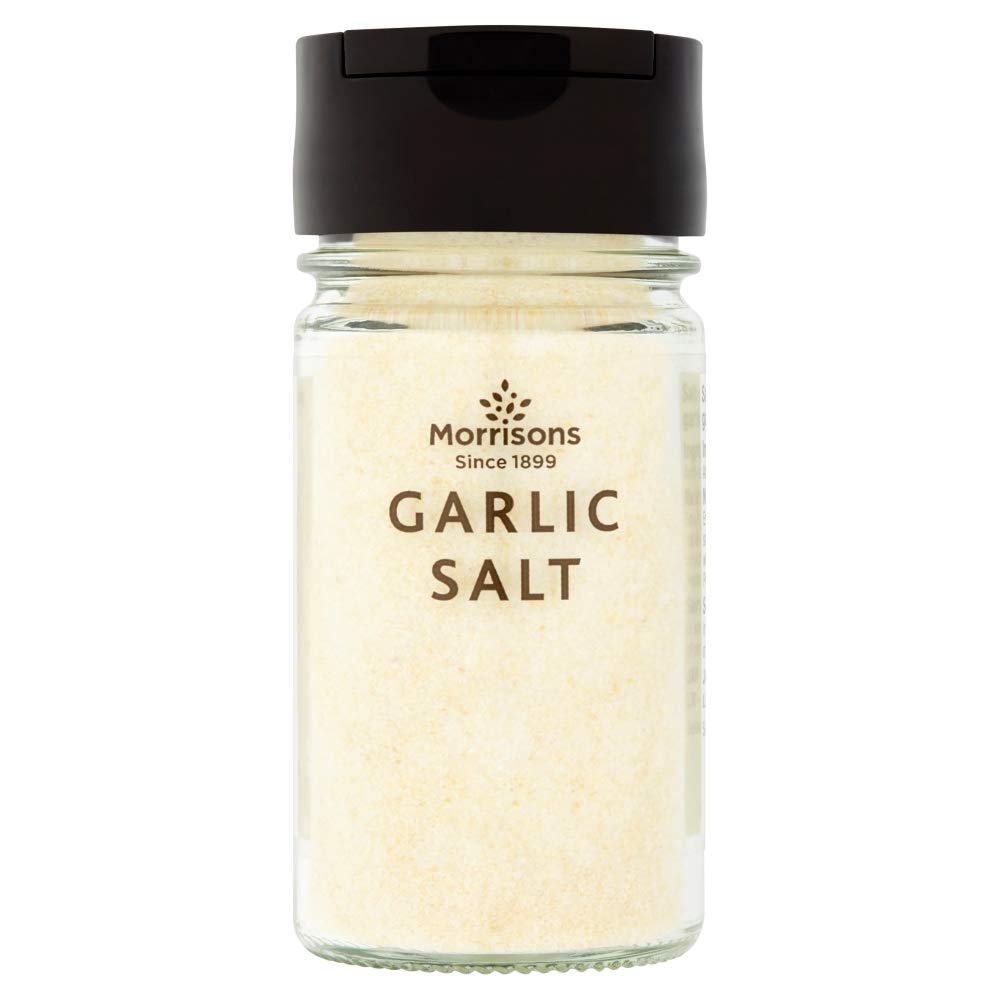 Morrisons Garlic Salt - 20% Garlic Granules, 80% Sea Salt | 90g Pack of 6