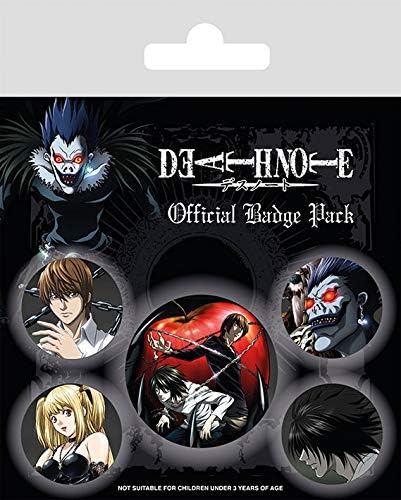 Death Note Characters Badge Pack - Multi-Colour (10 x 12.5cm)