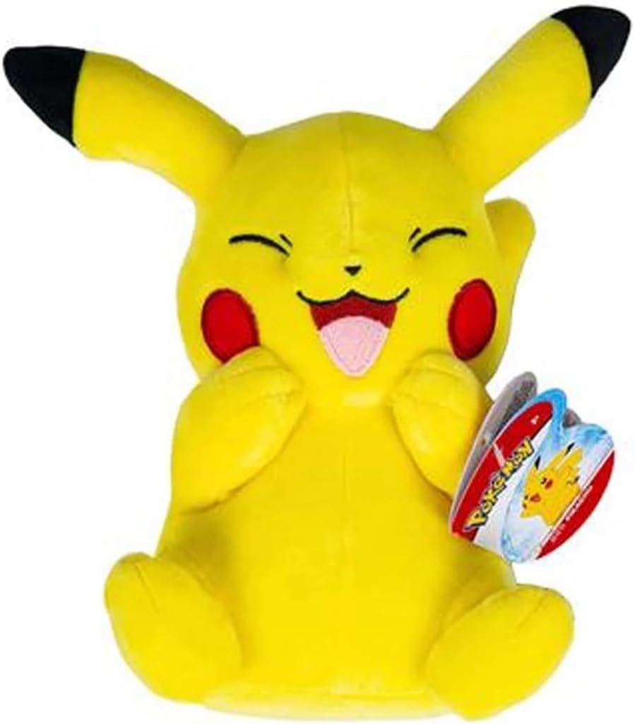 Pokémon Laughing Pikachu 8" Plush - Soft Cuddly Stuffed Animal for Kids