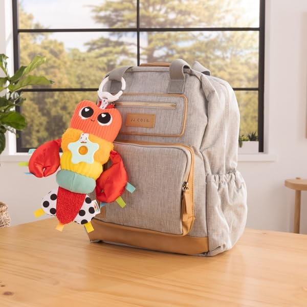 LAMAZE Liam The Lobster Clip & Go Sensory Toy | Textured | Ages 26-52 Months
