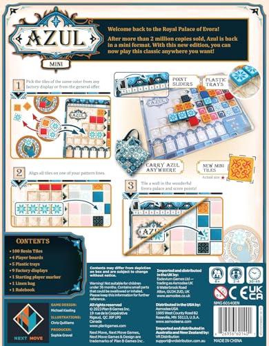 Azul Mini | Tile Strategy Game | 2-4 Players | 30-45 Minute Play | Ages 8+ 6